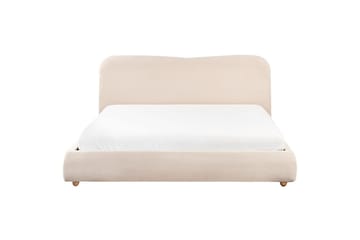 Seng med lagring Blagnac - Lys beige/Bouclé, 180x200 cm - Møbler - Senger - Senger med oppbevaring