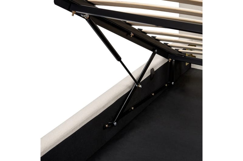 Seng med lagring Campagne - Beige, 160x200 cm - Møbler - Senger - Senger med oppbevaring