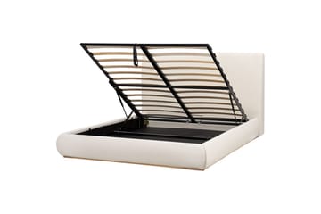 Seng med lagring Campagne - Beige, 160x200 cm - Møbler - Senger - Senger med oppbevaring