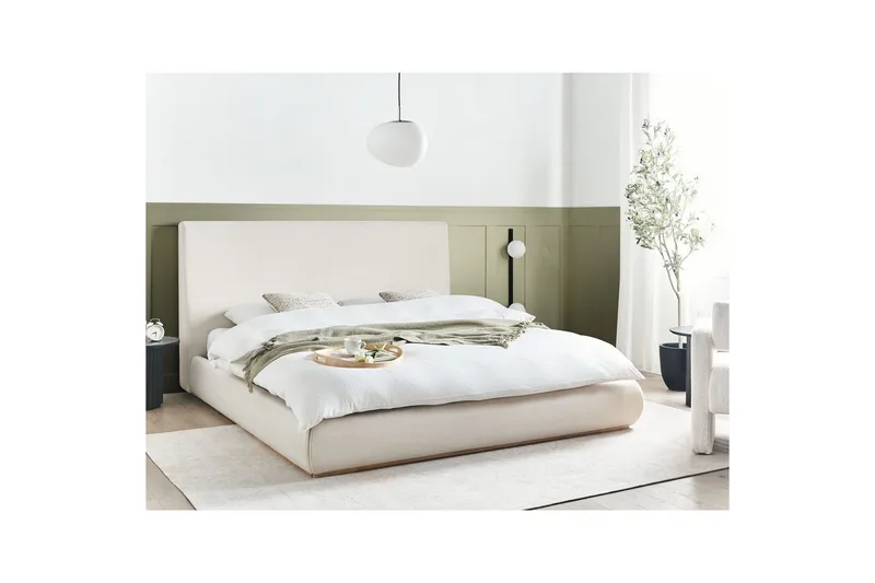 Seng med lagring Campagne - Beige, 180x200 cm - Møbler - Senger - Senger med oppbevaring