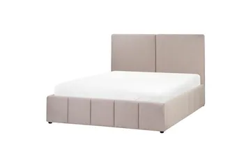 Seng med lagring Castelnavet - Beige, svart, 160x200 cm - Møbler - Senger - Senger med oppbevaring