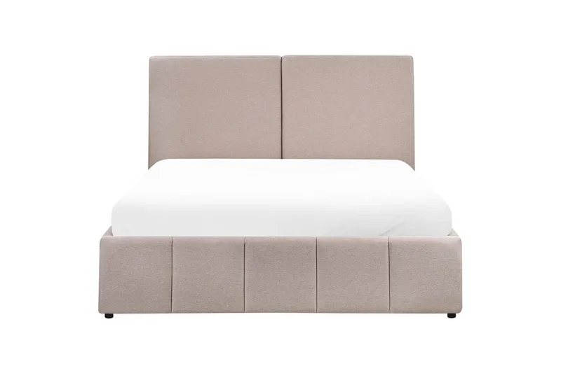 Seng med lagring Castelnavet - Beige, svart, 160x200 cm - Møbler - Senger - Senger med oppbevaring