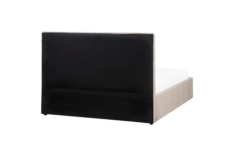 Seng med lagring Castelnavet - Beige, svart, 160x200 cm - Møbler - Senger - Senger med oppbevaring