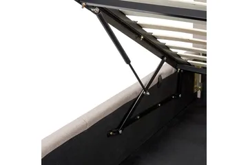 Seng med lagring Castelnavet - Beige, svart, 160x200 cm - Møbler - Senger - Senger med oppbevaring