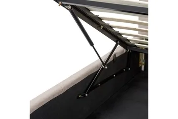 Seng med lagring Castelnavet - Beige, svart, 180x200 cm - Møbler - Senger - Senger med oppbevaring