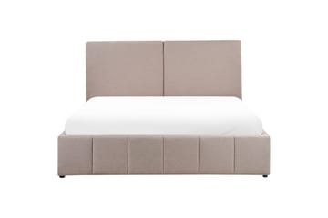 Seng med lagring Castelnavet - Beige, svart, 180x200 cm - Møbler - Senger - Senger med oppbevaring