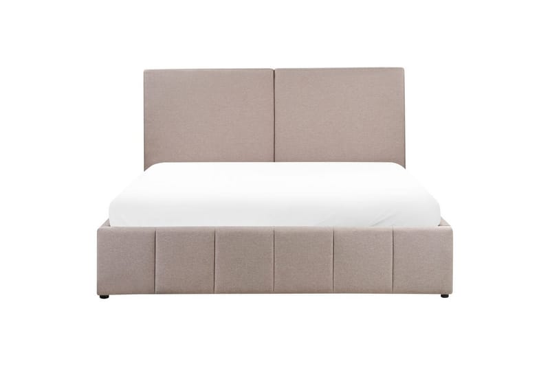 Seng med lagring Castelnavet - Beige, svart, 180x200 cm - Møbler - Senger - Senger med oppbevaring