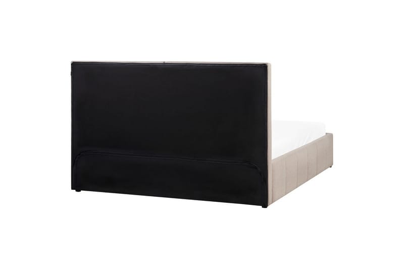 Seng med lagring Castelnavet - Beige, svart, 180x200 cm - Møbler - Senger - Senger med oppbevaring