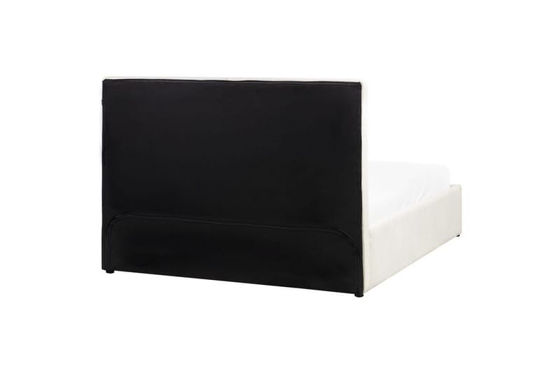 Seng med lagring Castelnavet - Hvit, Svart, 160x200 cm - Møbler - Senger - Senger med oppbevaring