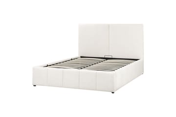 Seng med lagring Castelnavet - Hvit, Svart, 160x200 cm - Møbler - Senger - Senger med oppbevaring