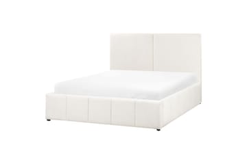 Seng med lagring Castelnavet - Hvit, Svart, 160x200 cm - Møbler - Senger - Senger med oppbevaring