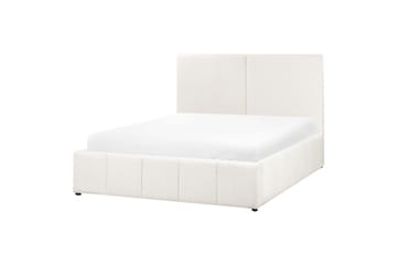 Seng med lagring Castelnavet - Hvit, Svart, 160x200 cm - Møbler - Senger - Senger med oppbevaring