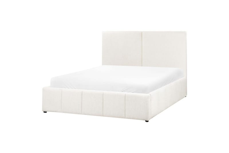 Seng med lagring Castelnavet - Hvit, Svart, 160x200 cm - Møbler - Senger - Senger med oppbevaring