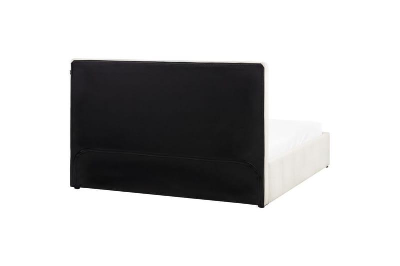 Seng med lagring Castelnavet - Hvit, Svart, 180x200 cm - Møbler - Senger - Senger med oppbevaring