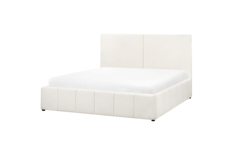 Seng med lagring Castelnavet - Hvit, Svart, 180x200 cm - Møbler - Senger - Senger med oppbevaring