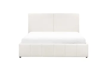 Seng med lagring Castelnavet - Hvit, Svart, 180x200 cm - Møbler - Senger - Senger med oppbevaring