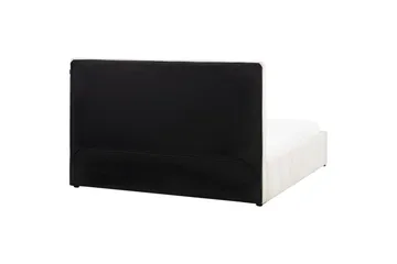 Seng med lagring Castelnavet - Hvit, Svart, 180x200 cm - Møbler - Senger - Senger med oppbevaring