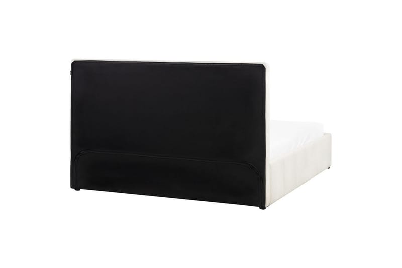 Seng med lagring Castelnavet - Hvit, Svart, 180x200 cm - Møbler - Senger - Senger med oppbevaring