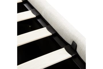 Seng med lagring Castelnavet - Hvit, Svart, 180x200 cm - Møbler - Senger - Senger med oppbevaring