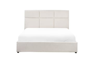 Seng med lagring Lagord - Off-white, Svart, 160x200 cm - Møbler - Senger - Senger med oppbevaring