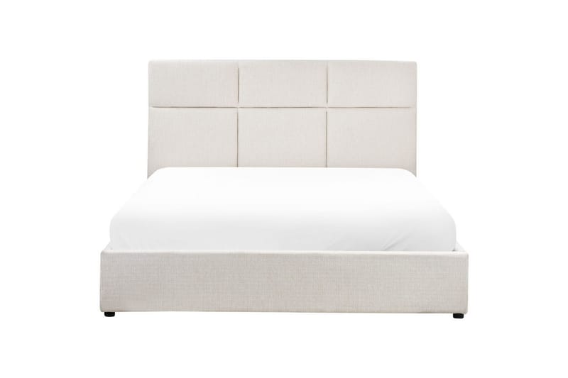 Seng med lagring Lagord - Off-white, Svart, 160x200 cm - Møbler - Senger - Senger med oppbevaring