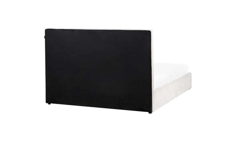 Seng med lagring Lagord - Off-white, Svart, 160x200 cm - Møbler - Senger - Senger med oppbevaring