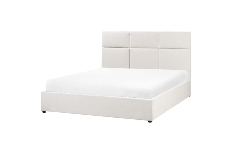 Seng med lagring Lagord - Off-white, Svart, 160x200 cm - Møbler - Senger - Senger med oppbevaring