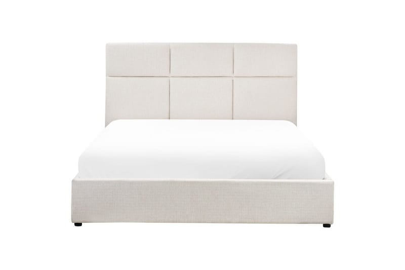 Seng med lagring Lagord - Off-white, Svart, 160x200 cm - Møbler - Senger - Senger med oppbevaring