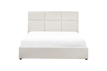 Seng med lagring Lagord - Off-white, Svart, 160x200 cm - Møbler - Senger - Senger med oppbevaring
