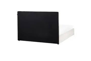 Seng med lagring Lagord - Off-white, Svart, 160x200 cm - Møbler - Senger - Senger med oppbevaring