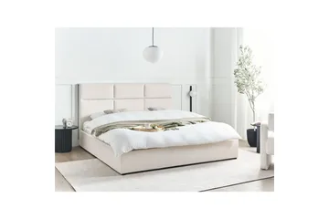 Seng med lagring Lagord - Off-white, Svart, 180x200 cm - Møbler - Senger - Senger med oppbevaring