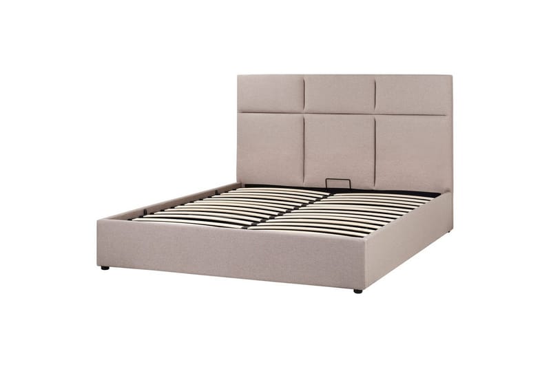 Seng med lagring Lagord - Taupe, svart, 160x200 cm - Møbler - Senger - Senger med oppbevaring