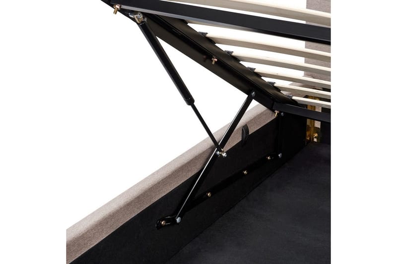 Seng med lagring Lagord - Taupe, svart, 160x200 cm - Møbler - Senger - Senger med oppbevaring