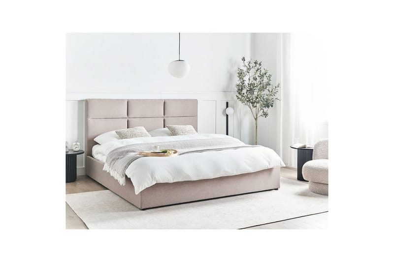 Seng med lagring Lagord - Taupe, svart, 180x200 cm - Møbler - Senger - Senger med oppbevaring