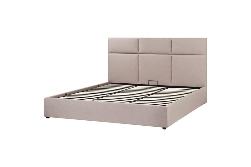 Seng med lagring Lagord - Taupe, svart, 180x200 cm - Møbler - Senger - Senger med oppbevaring