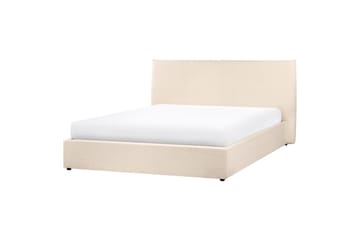 Seng med lagring Lavaur - Beige/Bouclé, 160x200 cm - Møbler - Senger - Senger med oppbevaring