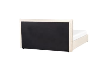 Seng med lagring Lavaur - Beige/Bouclé, 160x200 cm - Møbler - Senger - Senger med oppbevaring