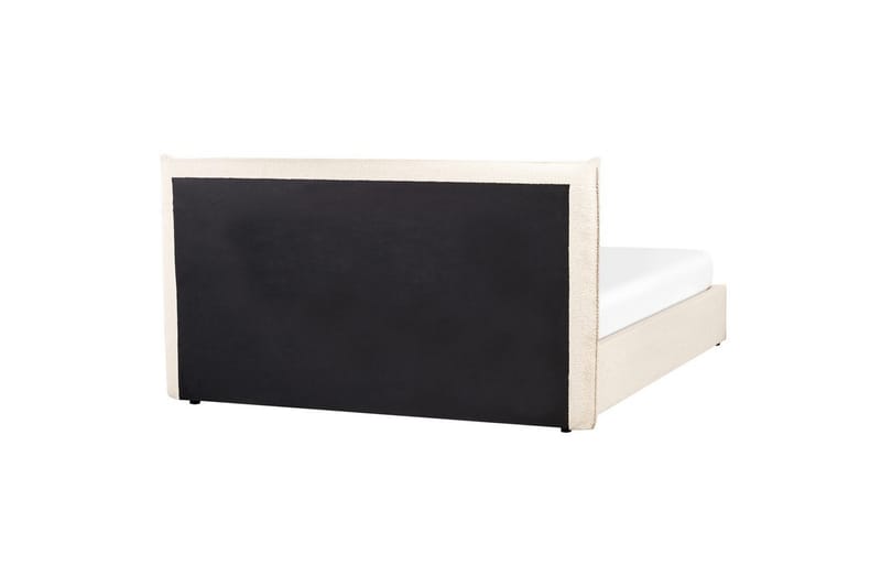 Seng med lagring Lavaur - Beige/Bouclé, 160x200 cm - Møbler - Senger - Senger med oppbevaring