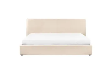 Seng med lagring Lavaur - Beige/Bouclé, 180x200 cm - Møbler - Senger - Senger med oppbevaring