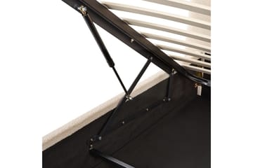 Seng med lagring Lavaur - Beige/Bouclé, 180x200 cm - Møbler - Senger - Senger med oppbevaring