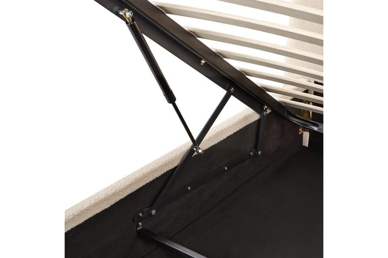 Seng med lagring Lavaur - Beige/Bouclé, 180x200 cm - Møbler - Senger - Senger med oppbevaring