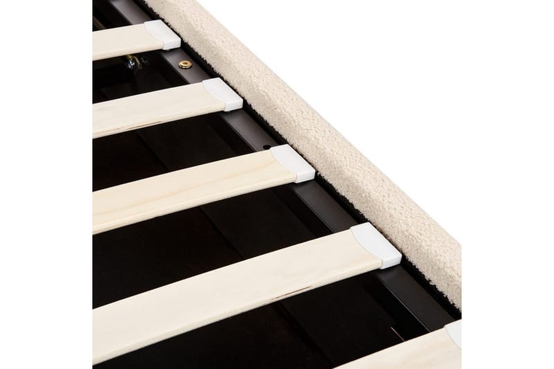 Seng med lagring Lavaur - Beige/Bouclé, 180x200 cm - Møbler - Senger - Senger med oppbevaring