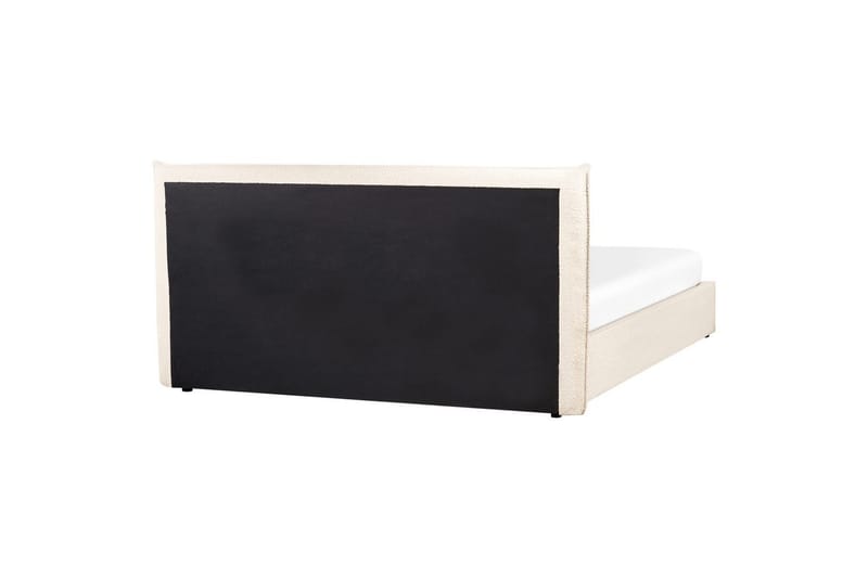 Seng med lagring Lavaur - Beige/Bouclé, 180x200 cm - Møbler - Senger - Senger med oppbevaring