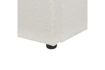 Seng med lagring Lavaur - Hvit/Bouclé, 160x200 cm - Møbler - Senger - Senger med oppbevaring