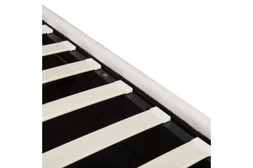 Seng med lagring Lavaur - Hvit/Bouclé, 160x200 cm - Møbler - Senger - Senger med oppbevaring