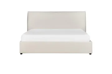 Seng med lagring Lavaur - Hvit/Bouclé, 160x200 cm - Møbler - Senger - Senger med oppbevaring