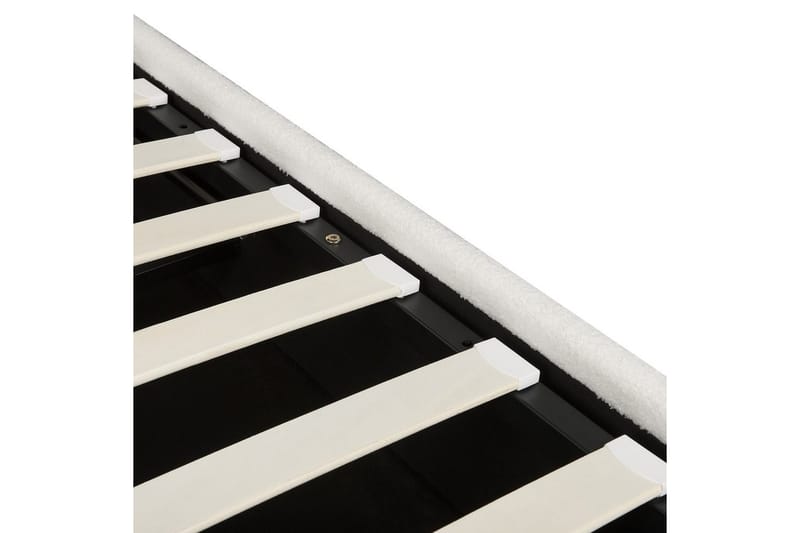 Seng med lagring Lavaur - Hvit/Bouclé, 160x200 cm - Møbler - Senger - Senger med oppbevaring