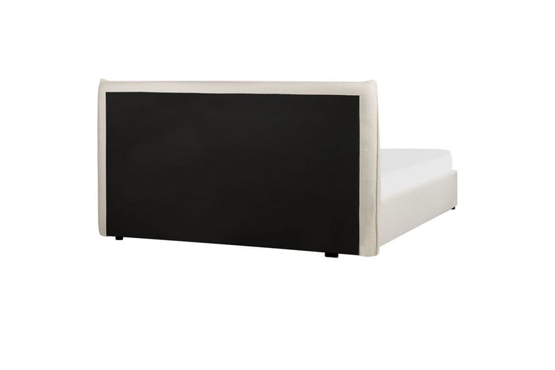 Seng med lagring Lavaur - Hvit/Bouclé, 160x200 cm - Møbler - Senger - Senger med oppbevaring