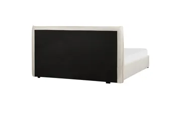 Seng med lagring Lavaur - Hvit/Bouclé, 160x200 cm - Møbler - Senger - Senger med oppbevaring