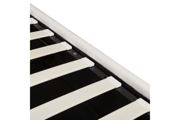 Seng med lagring Lavaur - Hvit/Bouclé, 180x200 cm - Møbler - Senger - Senger med oppbevaring